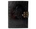 Handmade Antique Black Color Leather Journal Embossed Wolf Dairy Notebook Writing Book With Cotton Paper 240 Pages